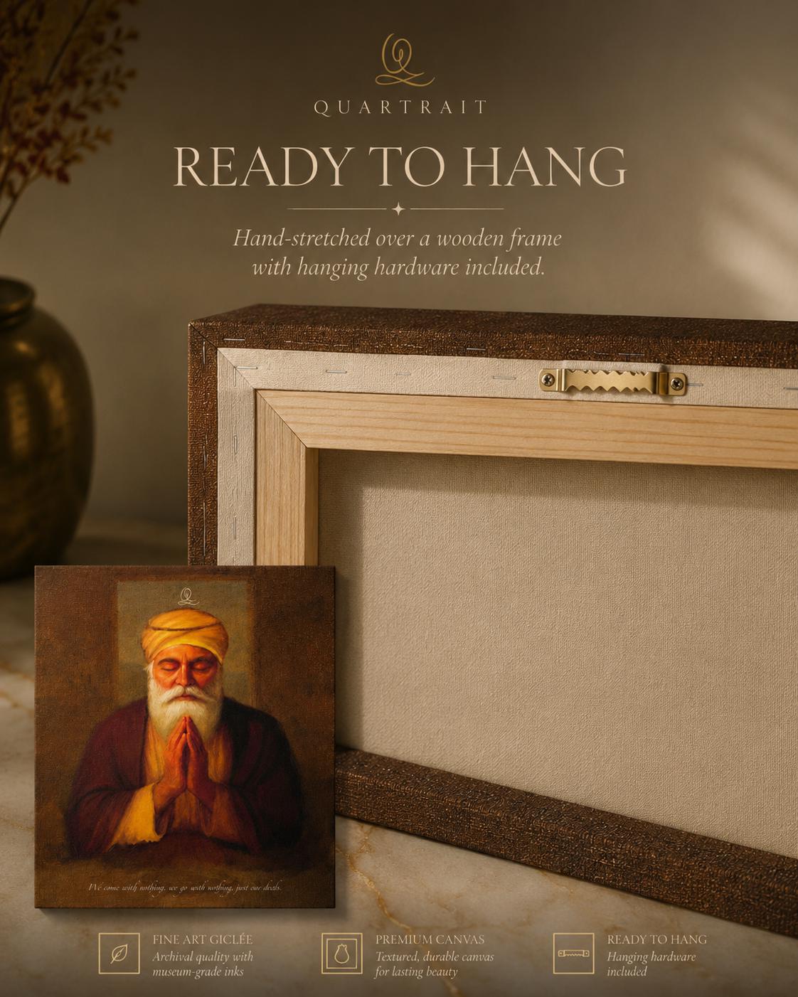 Guru Nanak Dev Ji Quote  - Stretched Canvas Print