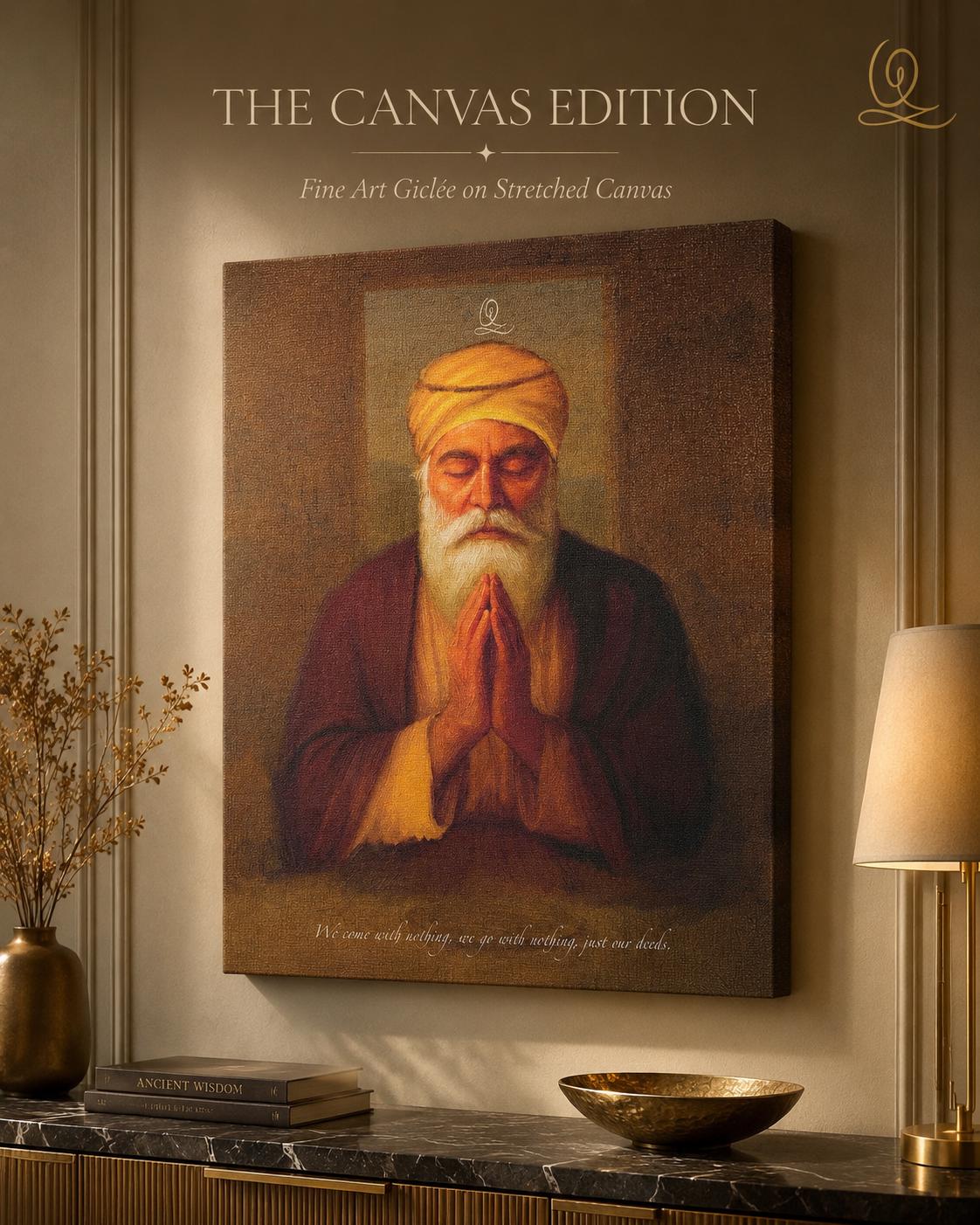 Guru Nanak Dev Ji Quote  - Stretched Canvas Print