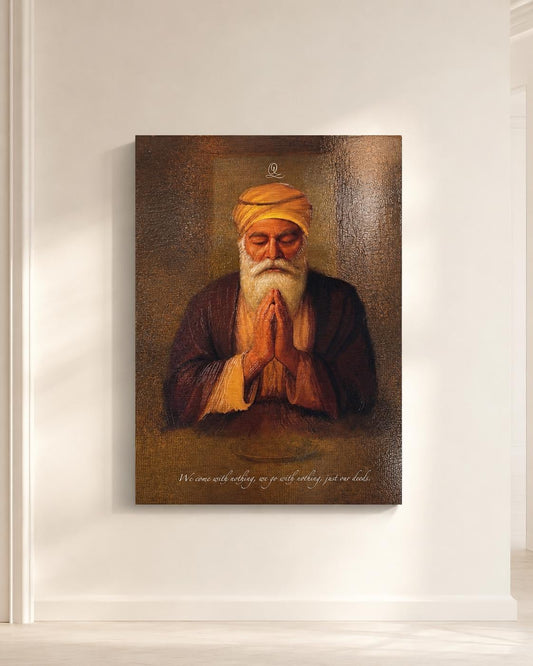 Textured Metal Sikh Wall Art – Guru Nanak Dev Ji Collector’s Edition