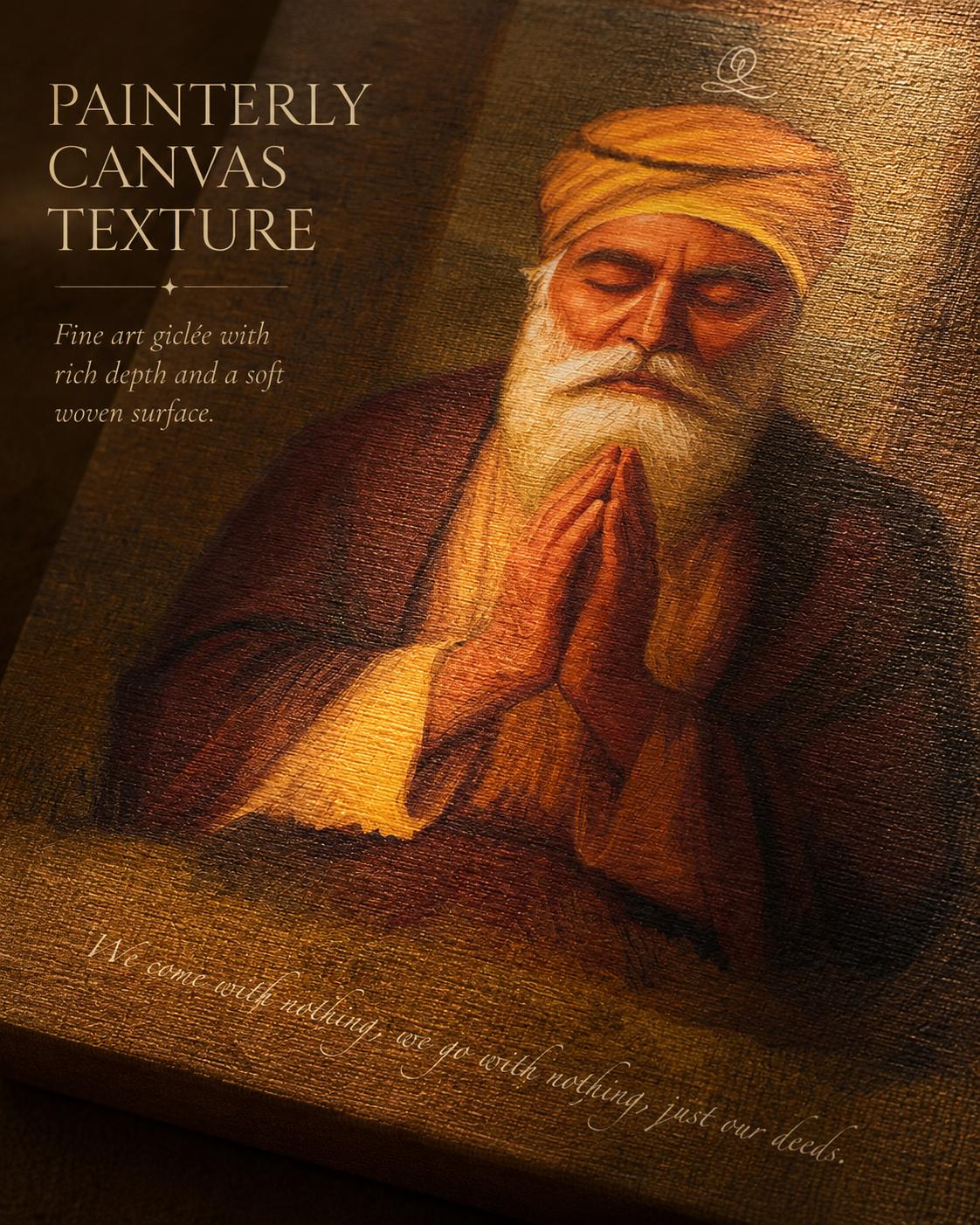 Guru Nanak Dev Ji Quote  - Stretched Canvas Print